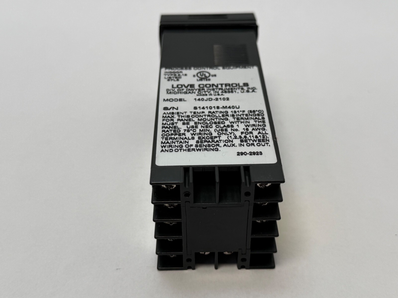 Love-Controls 140JD-2102 Panel Mount Temperature Controller 0-120°F 140JD2102