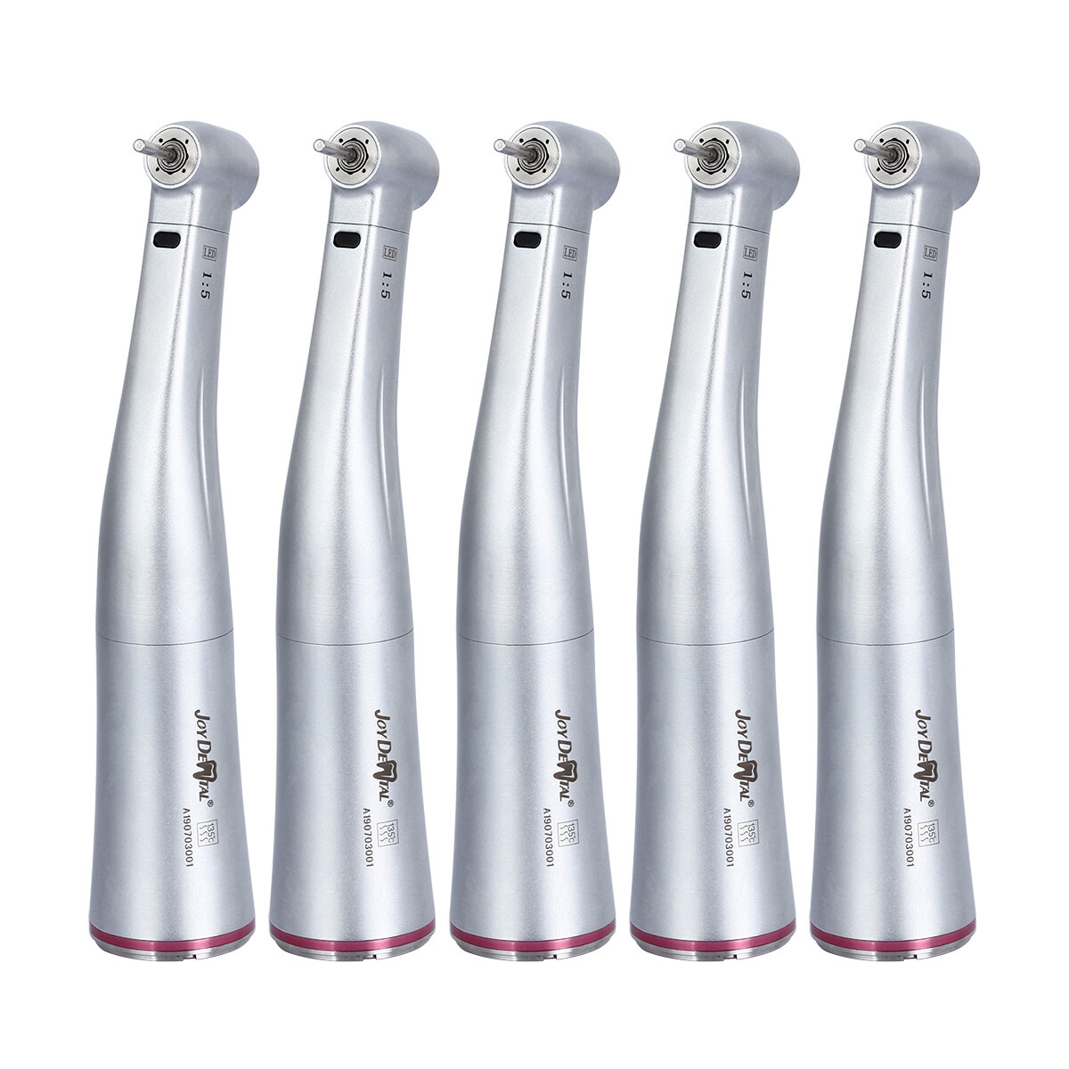 JoyDental 1:5 LED Increasing Contra Angle Handpiece Push 4Spray For Motor