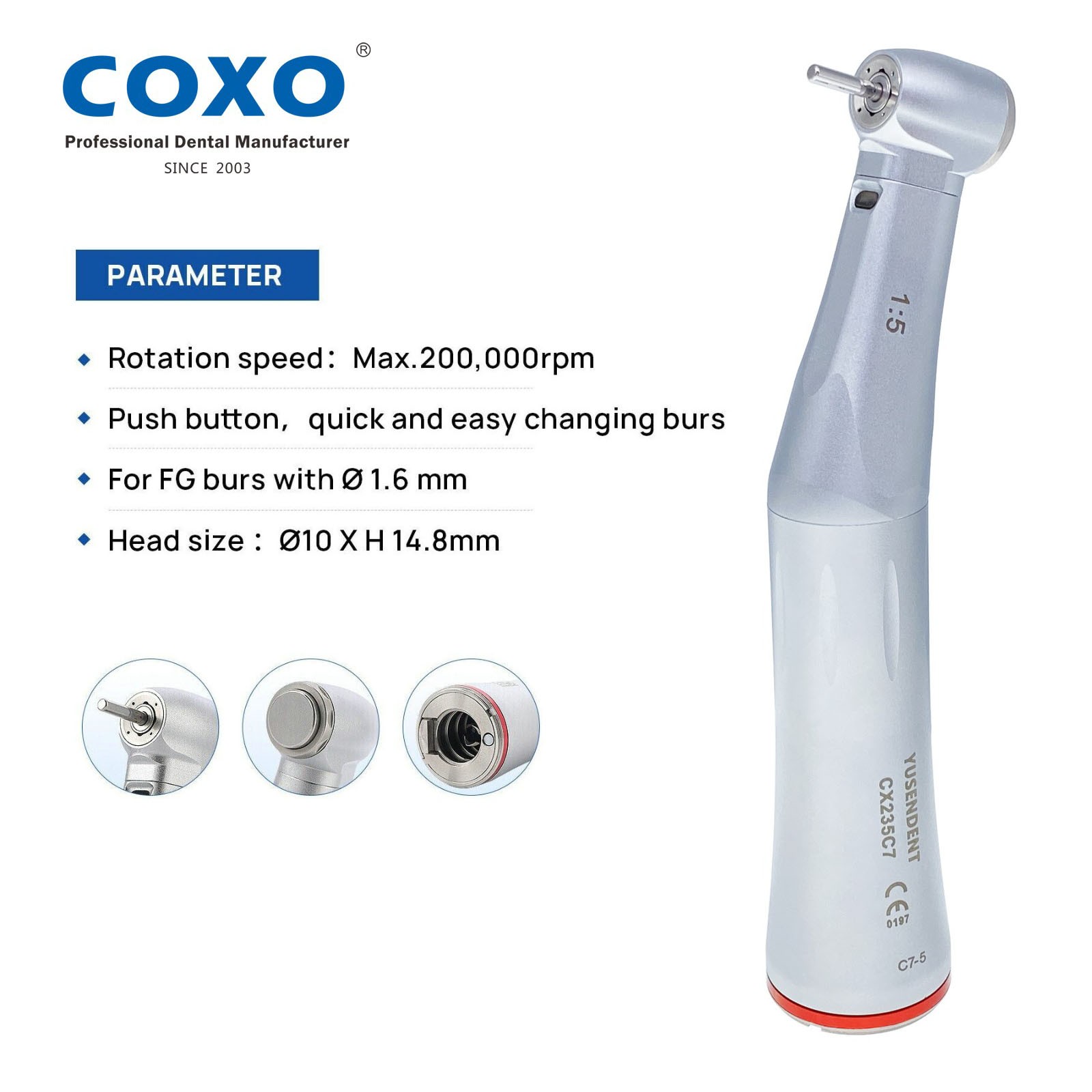 COXO CX249-23 Dental 6 LED Oral Light Lamp Induction Lamp For Dental Unit Chair