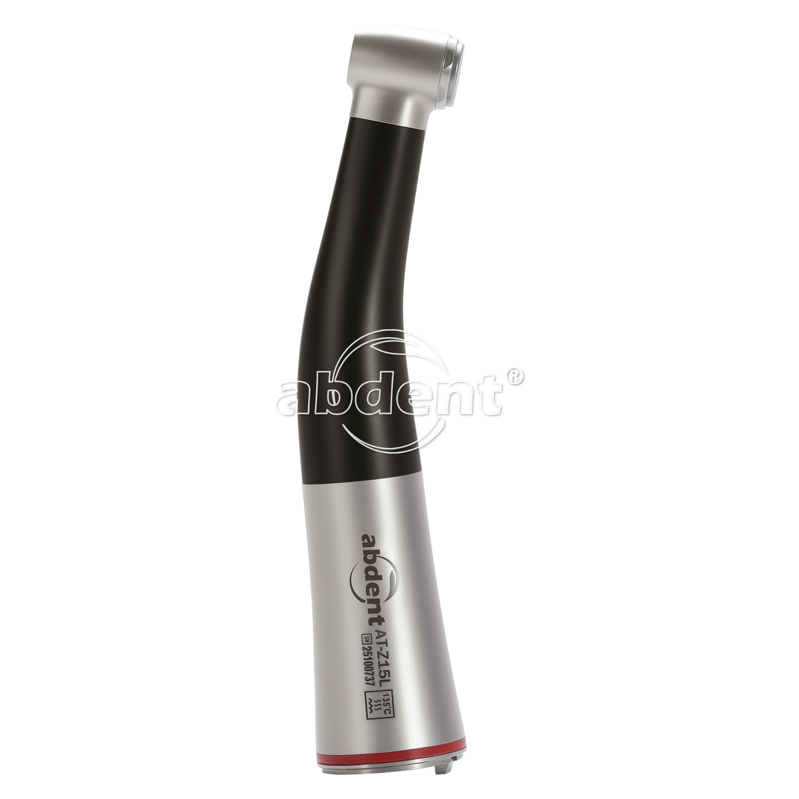 1-10*Dental 1:5 Increasing Speed Fiber Optic LED Contra Angle Handpiece Black dk