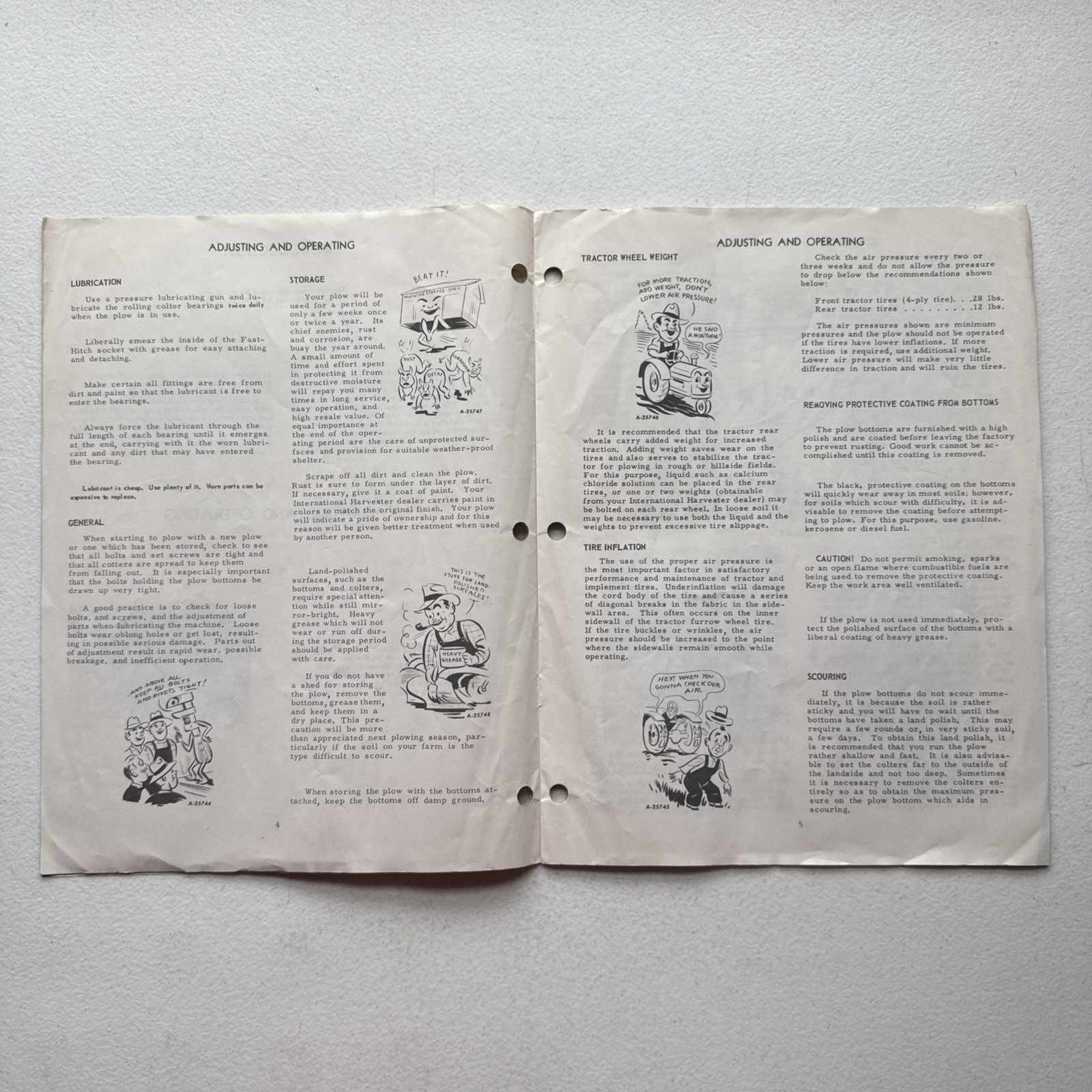 1967 International Harvester 194 Moldboard Plow Operators Manual