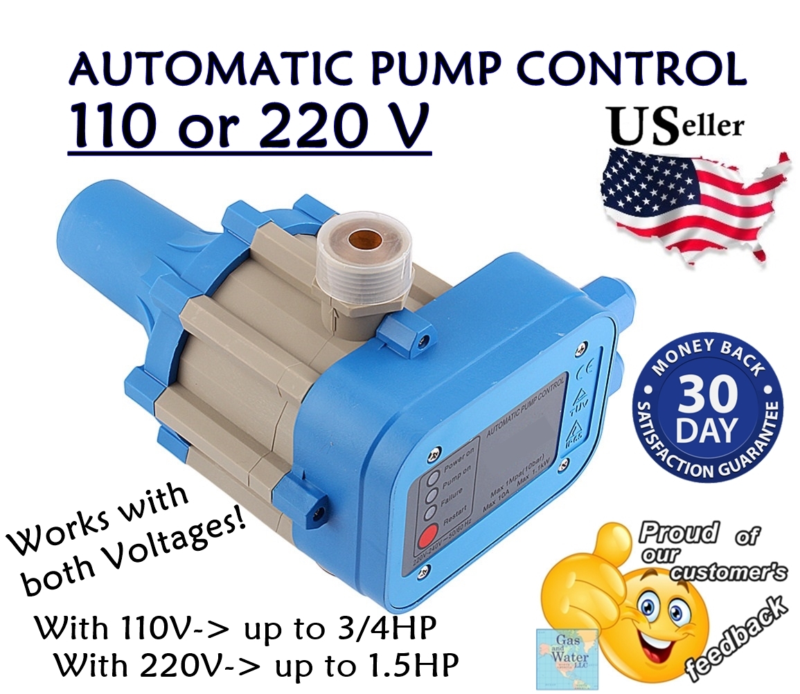 G&W Automatic Pressure Control for Water Pump 110V or 220V (works on both)
