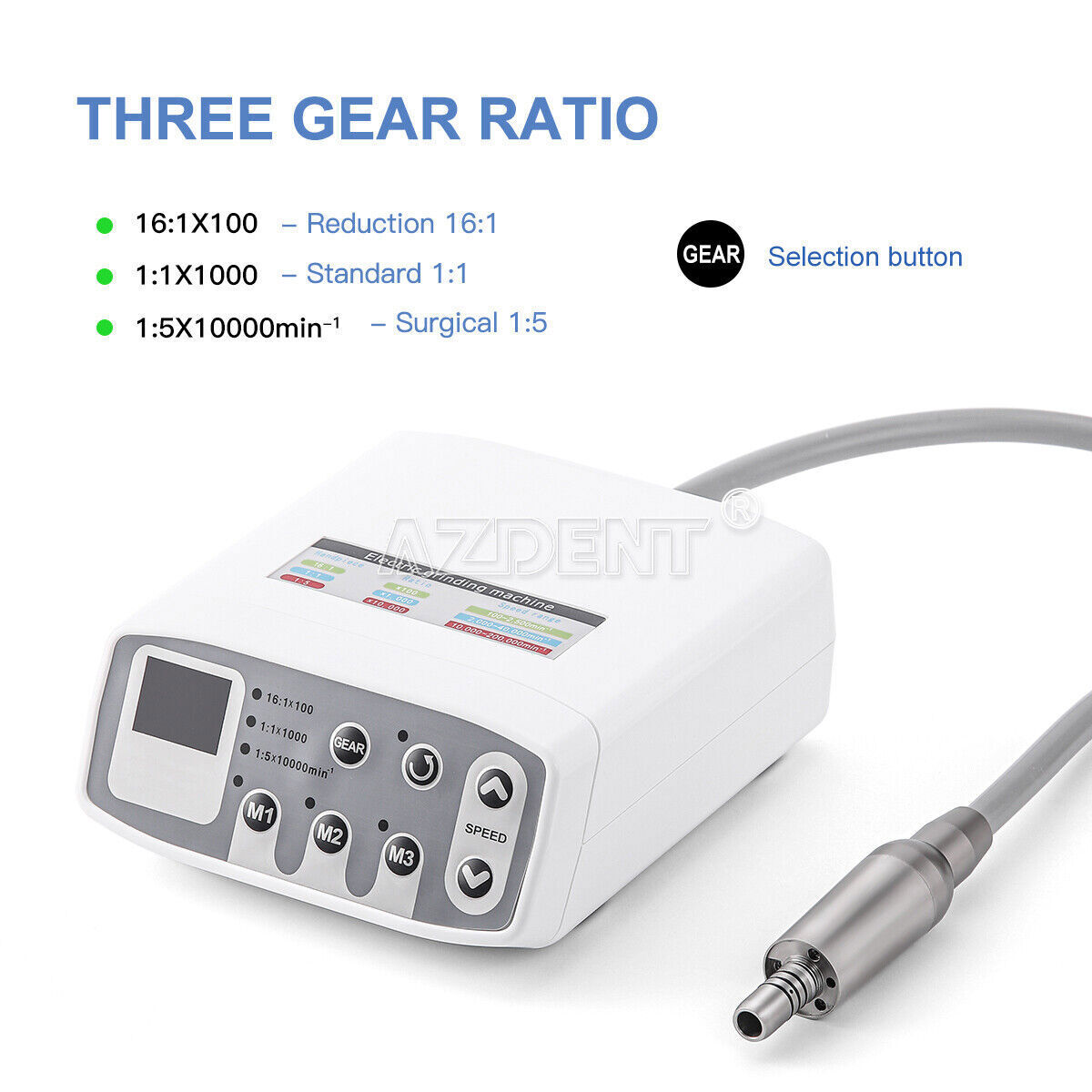 Dental Electric LED Brushless Micro Motor/1:1/1:5 LED Fiber Optic Handpiece