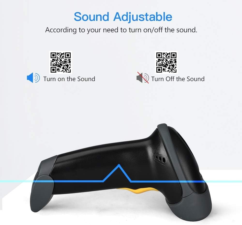 Lightweight Wired Barcode Scanner with High Compatibility for All Major Software