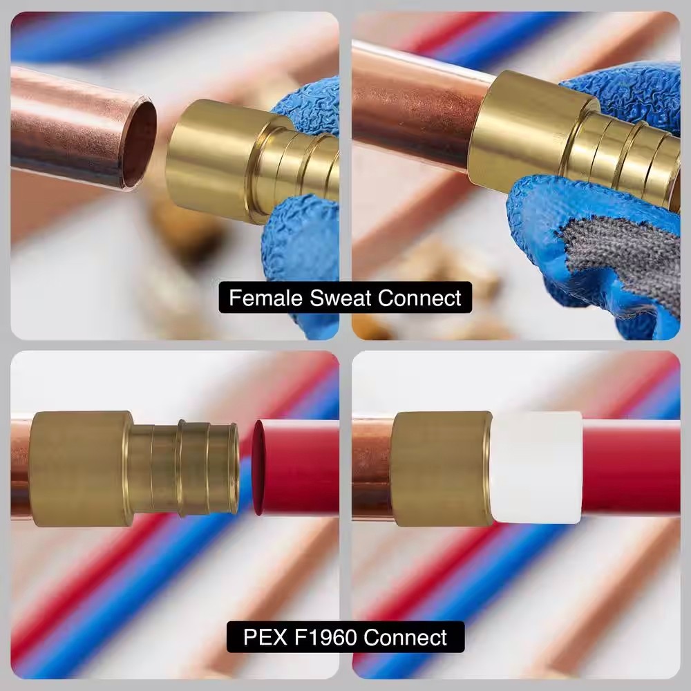 10 Pieces 1/2″ PEX A X 1/2″ FEMALE SWEAT ADAPTER EXPANSION F1960