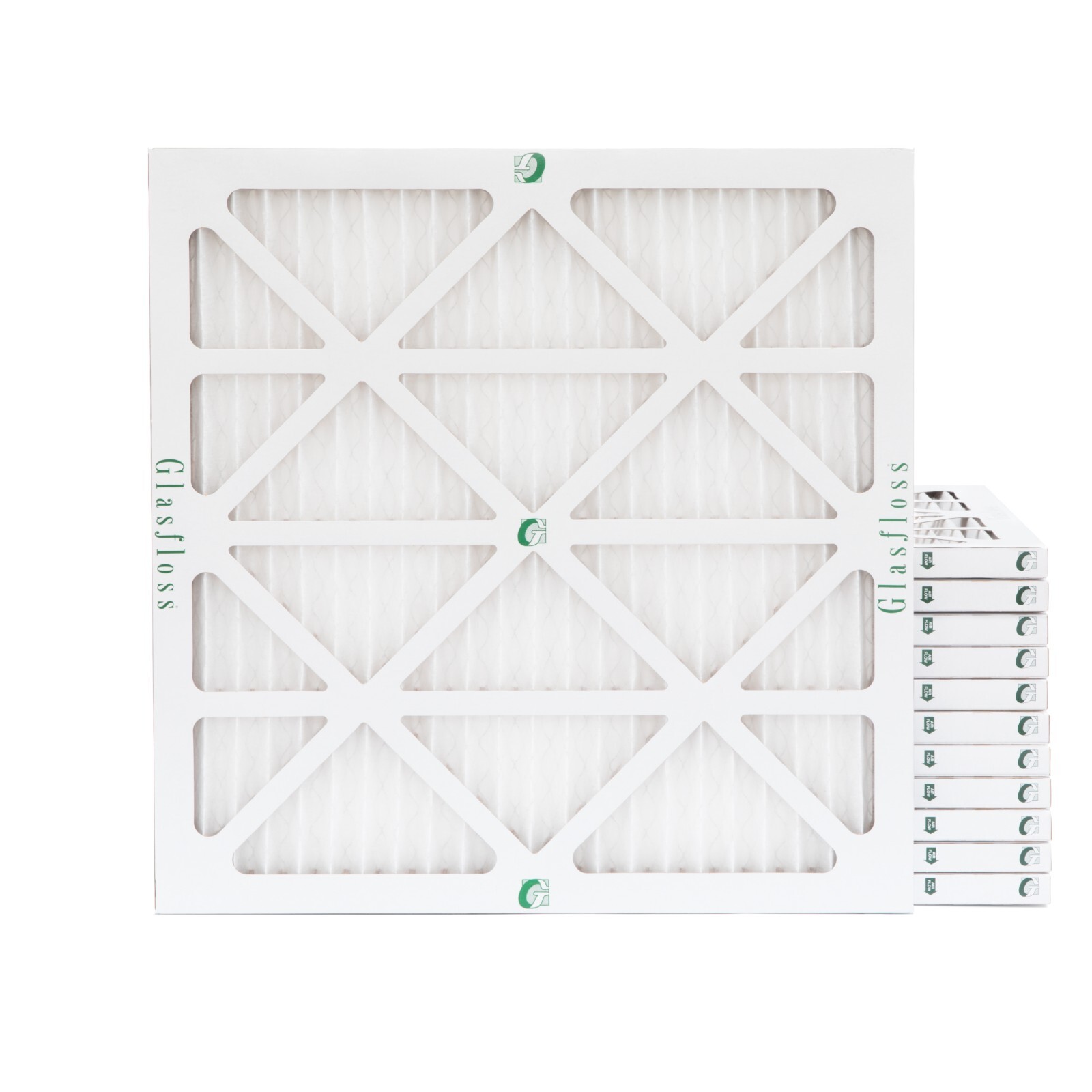 20x20x1 MERV 13 Air Filters for AC and Furnace by Glasfloss. 12 Pack