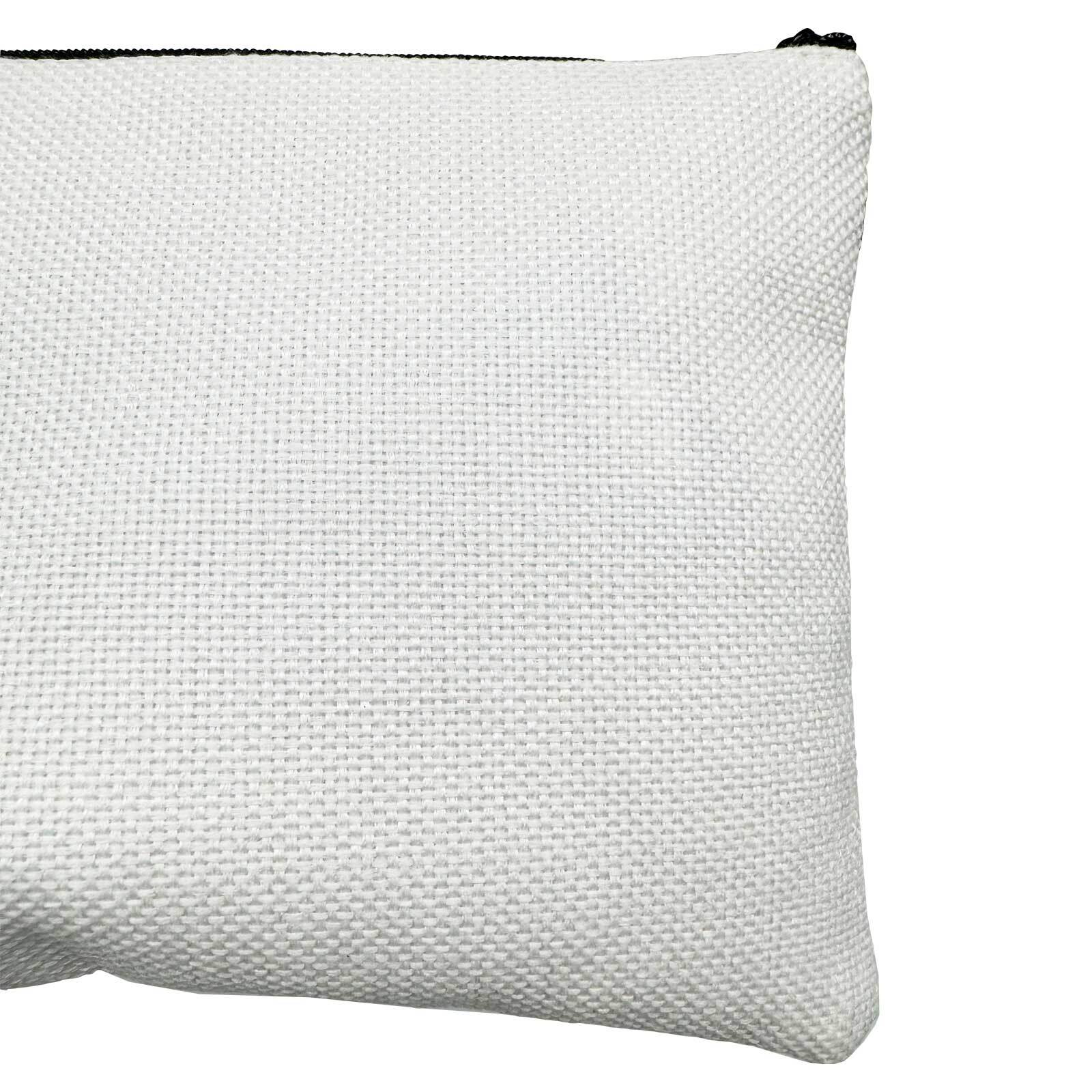 10 Pack 6.3in x 9in White Linen Fabric Handbag Sublimation Blanks Cosmetic Bags