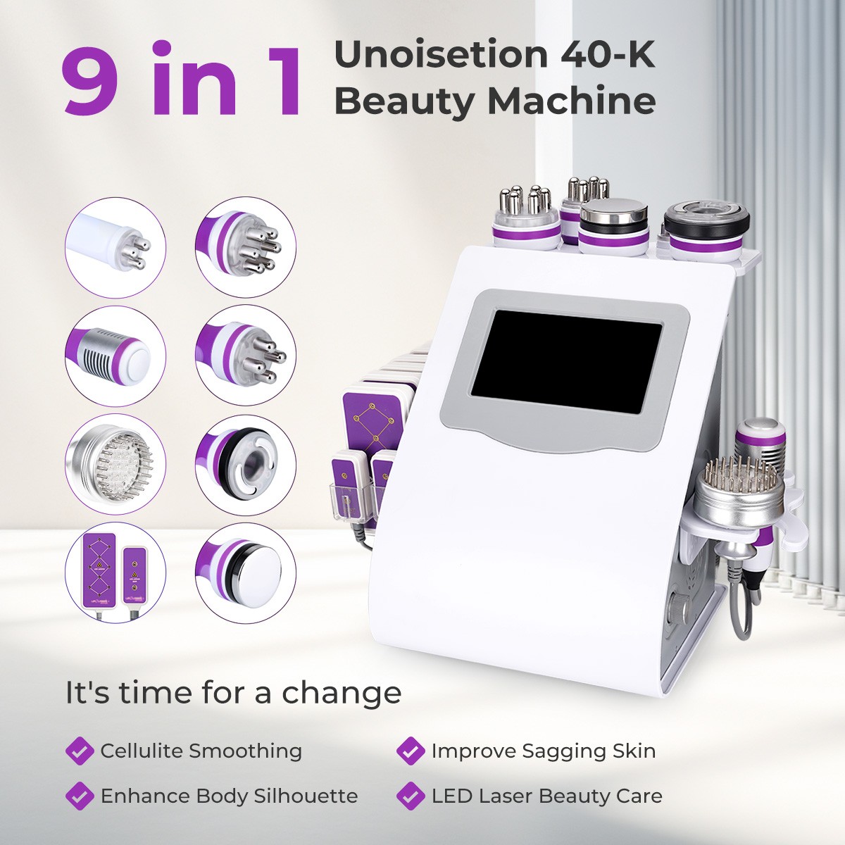 9 in 1 Beauty Machine for Body Massage Facial Skin Care Skin Lifting Lost Weigk8
