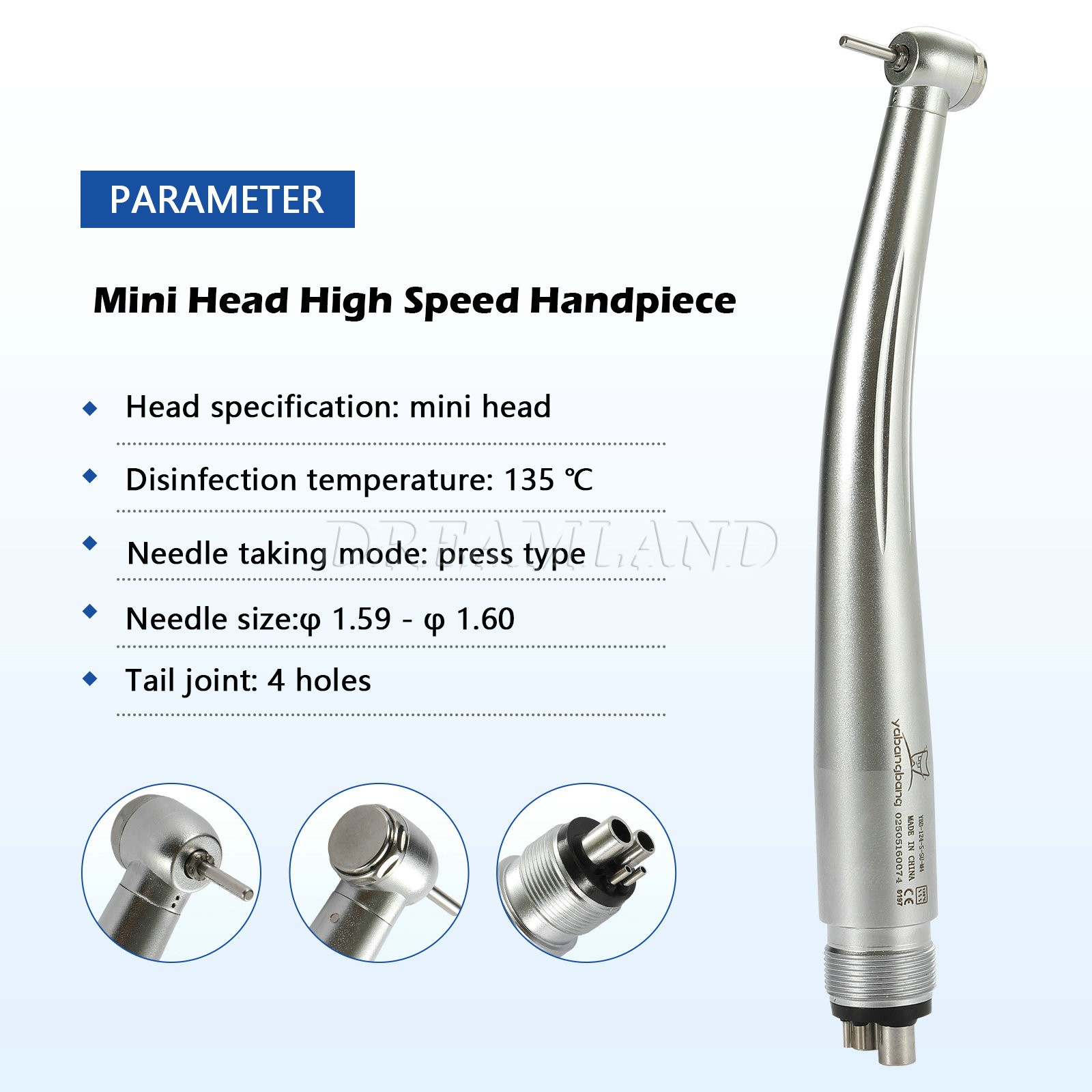 Mini Small Head Dental High Speed Handpiece Push Pediatric Kid NSK STYLE 4HOLES