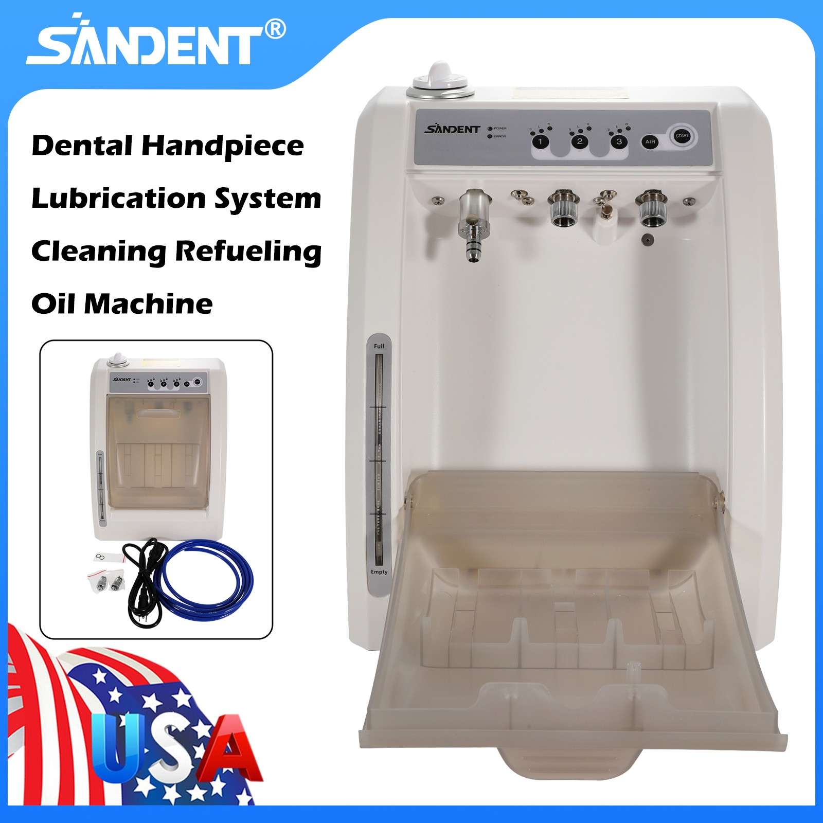 Dental Automatic Handpiece Maintenance Lubrication System / 1:5 LED Contra Angle