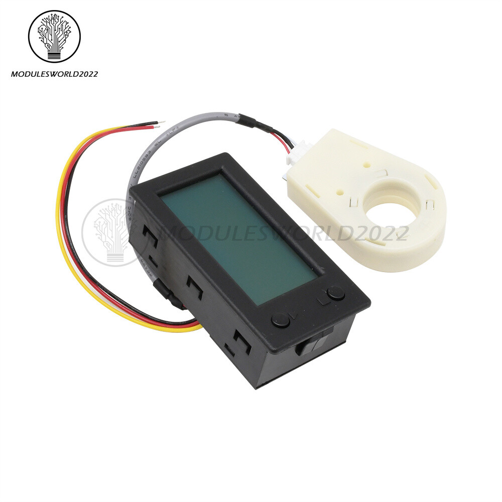 DC 300V 50/100/200/400A LCD Hall Coulomb Voltage Current Battery Power Meter