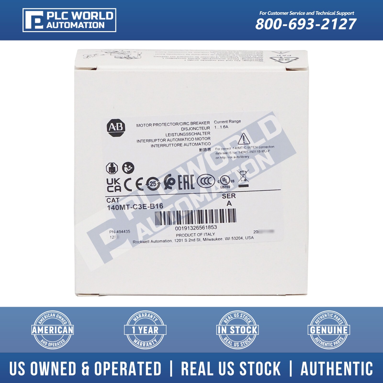 Allen Bradley 140MT-C3E-B16 /A MPCB Brand New