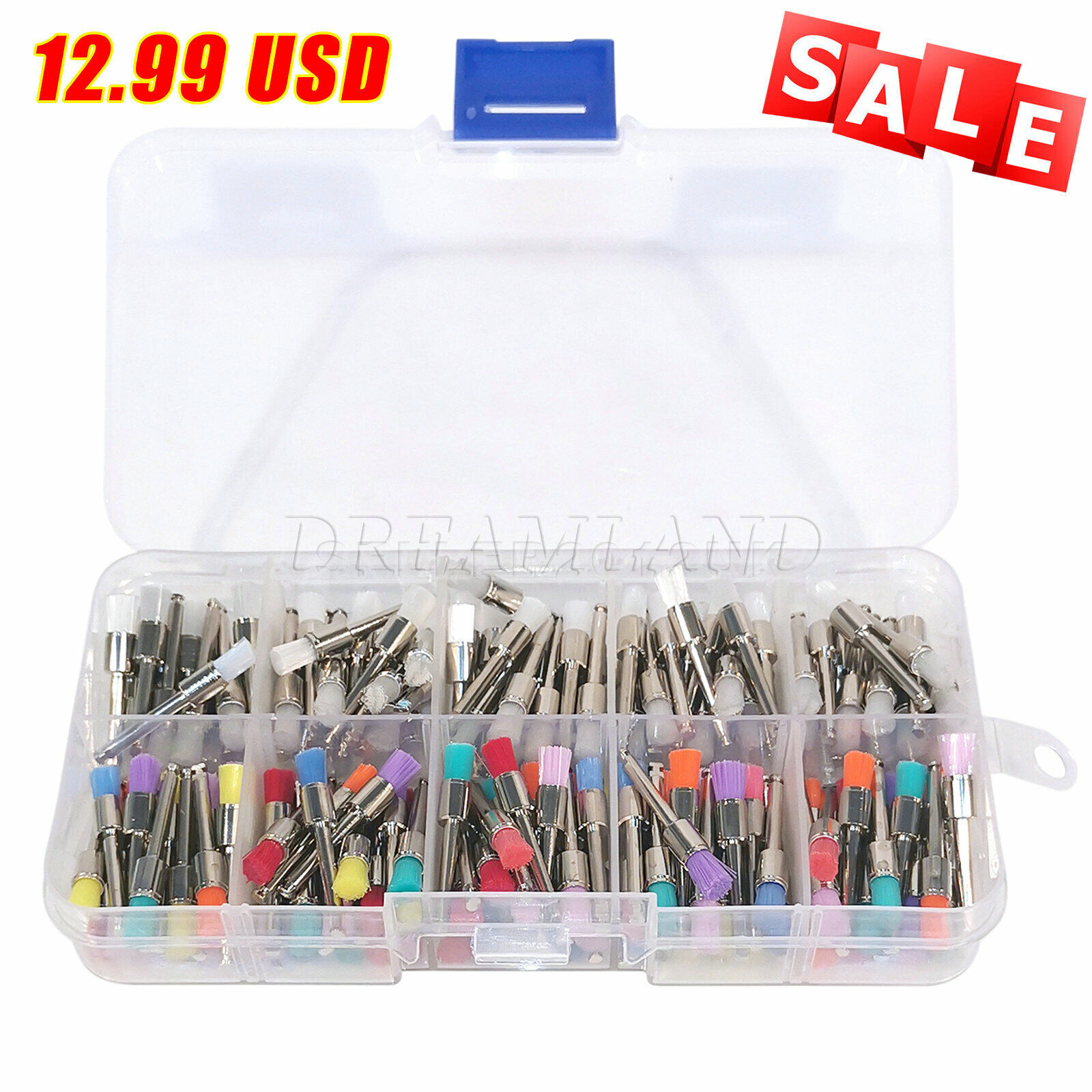 200Pcs Dental Prophy Brush Brushes Polishing Polisher f/Low Speed Handpiece A!