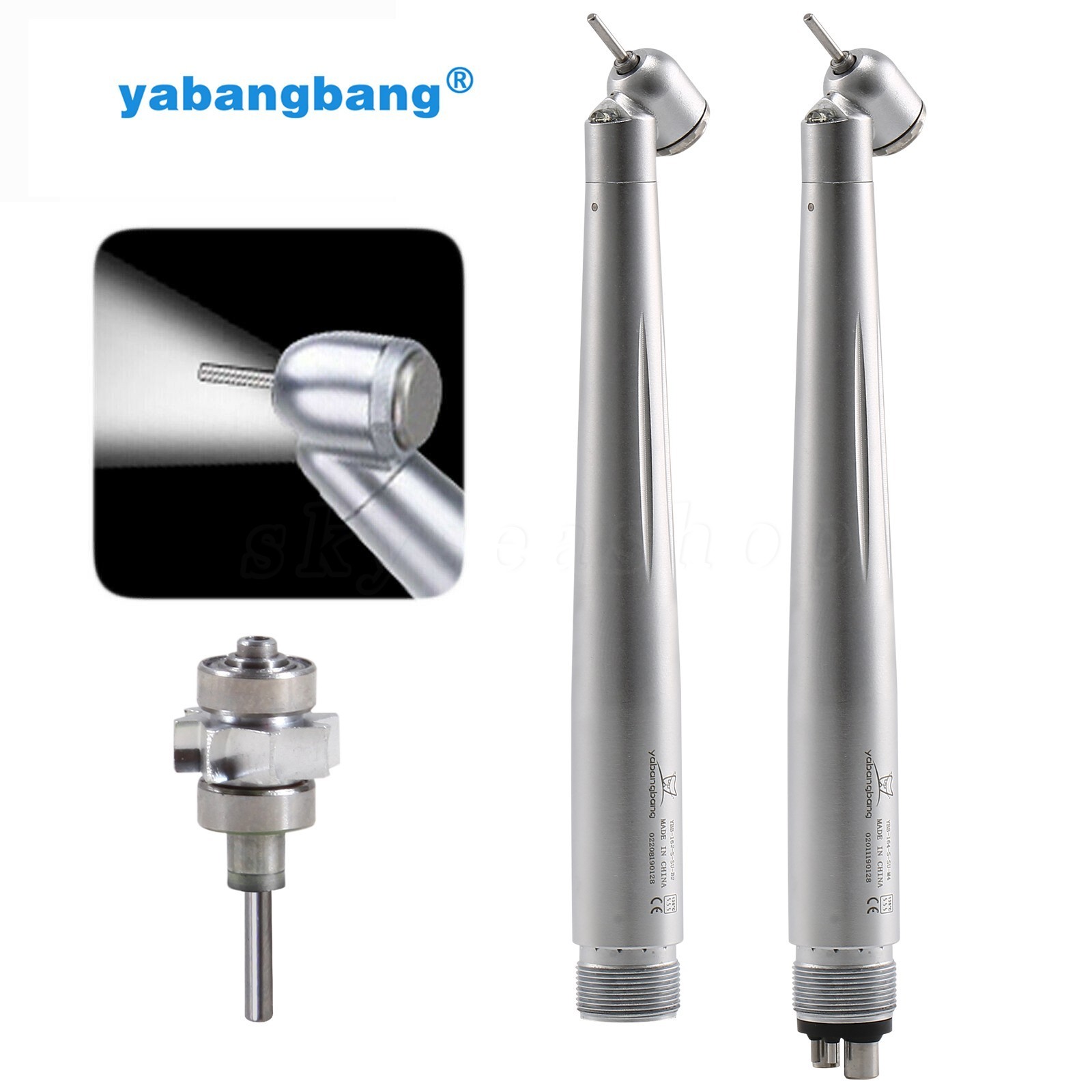 Dental 45° LED E-generator High Speed Handpiece / 1:4.2 Increasing Contra Angle