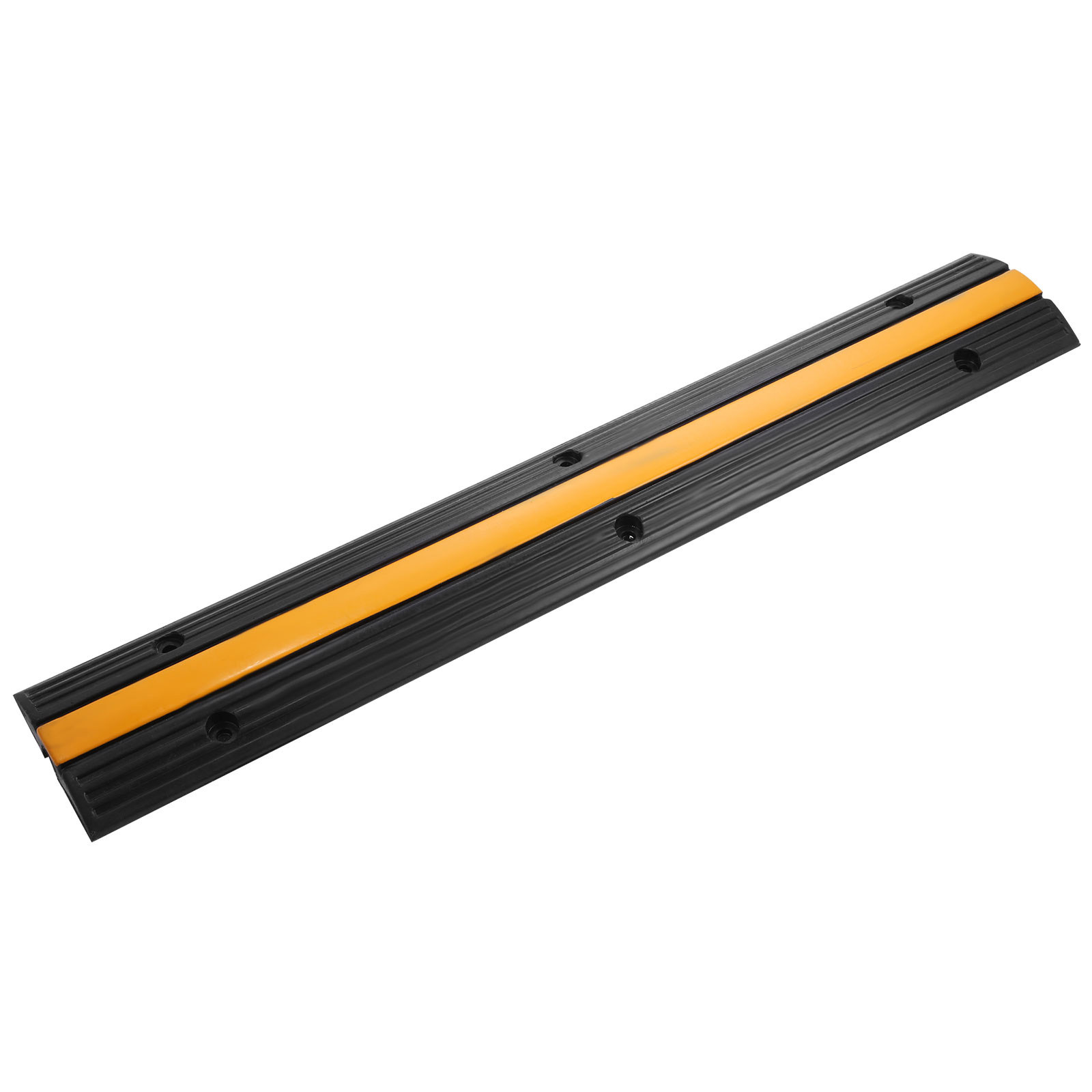 VEVOR 4 Pcs Speed Bumps 1 Channel Wire Hose 22000lbs Cable Protector Ramp