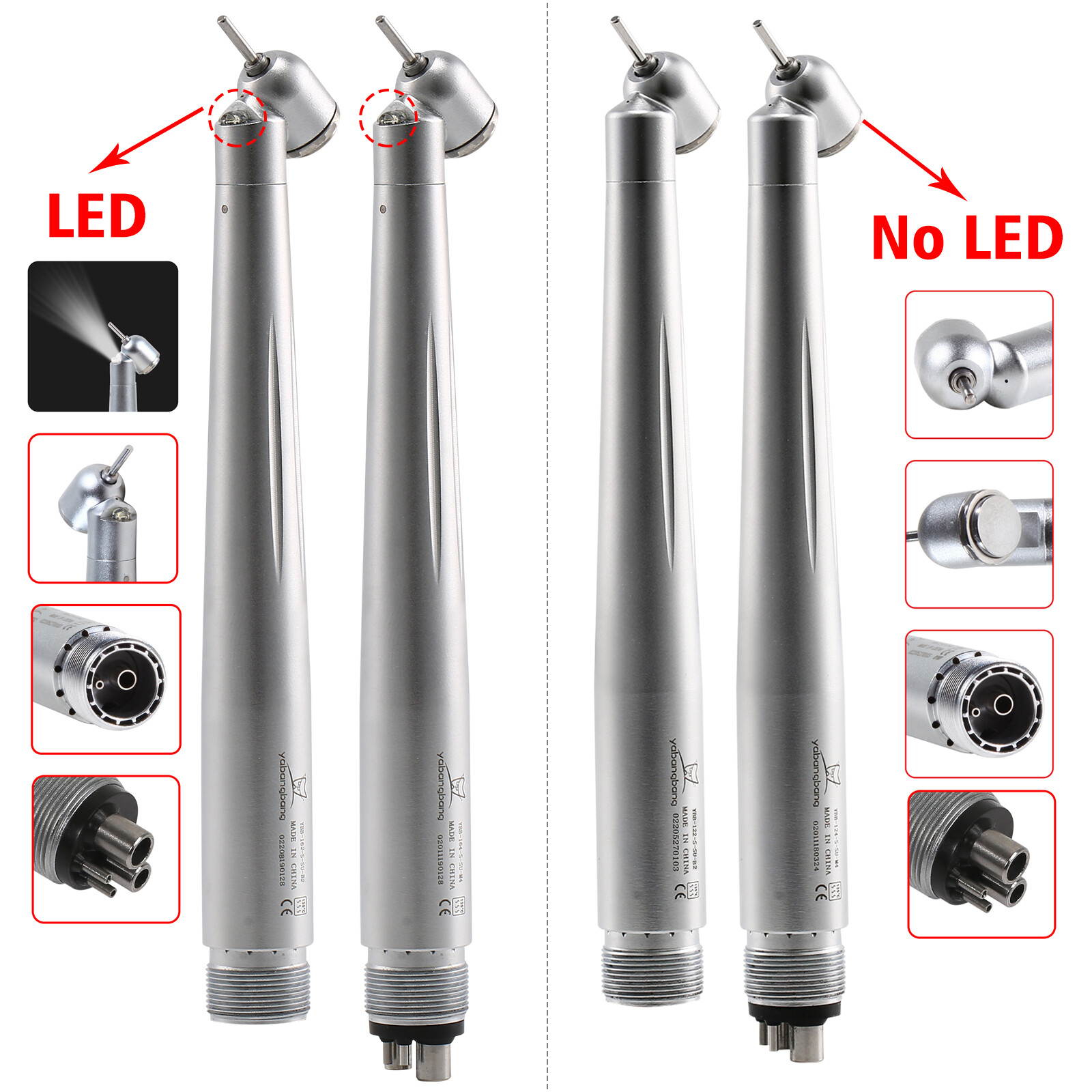 NSK Style 45° Degree Dental Surgical High Speed (LED) Handpiece Turbine 2/4 Hole