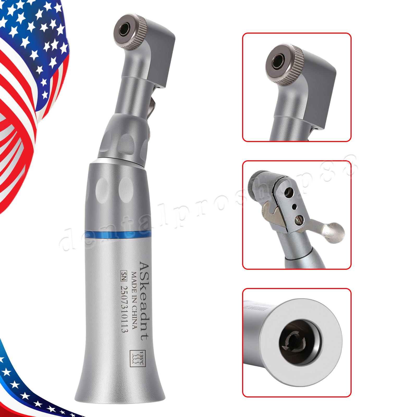 Dental Slow Low Speed Handpiece Autochuck Contra Angle Air Motor NSK Style 2/4H