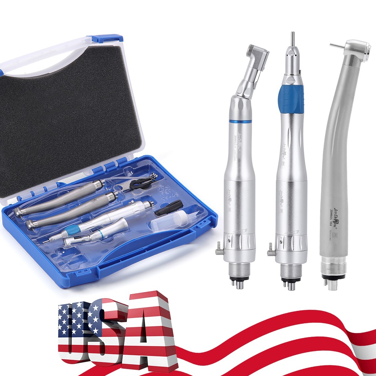 PANA MAX Dental High & Low Speed Handpiece Kits 4 Holes Push Button Air Turbine