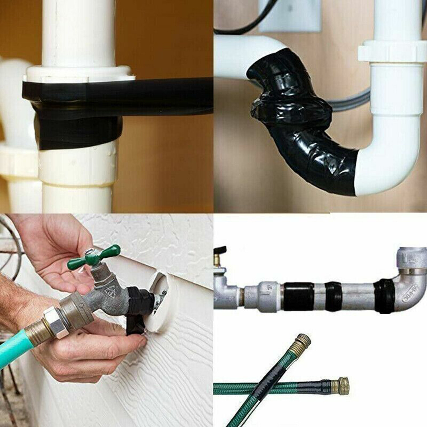Self Adhesive Tape Waterproof Insulating Bonding Seal Rubber Repair Tapes NEW