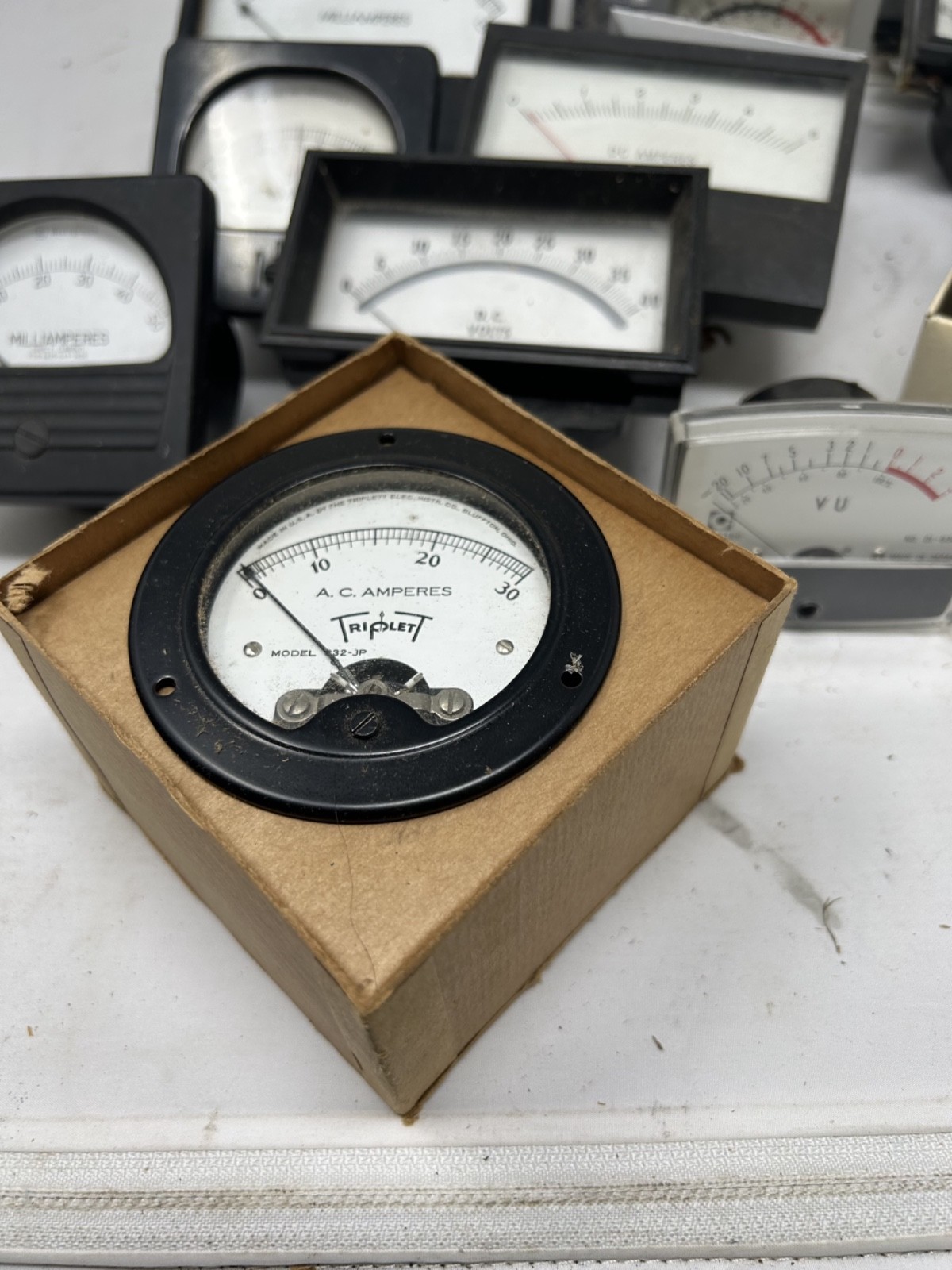 Analog Panel meters box of