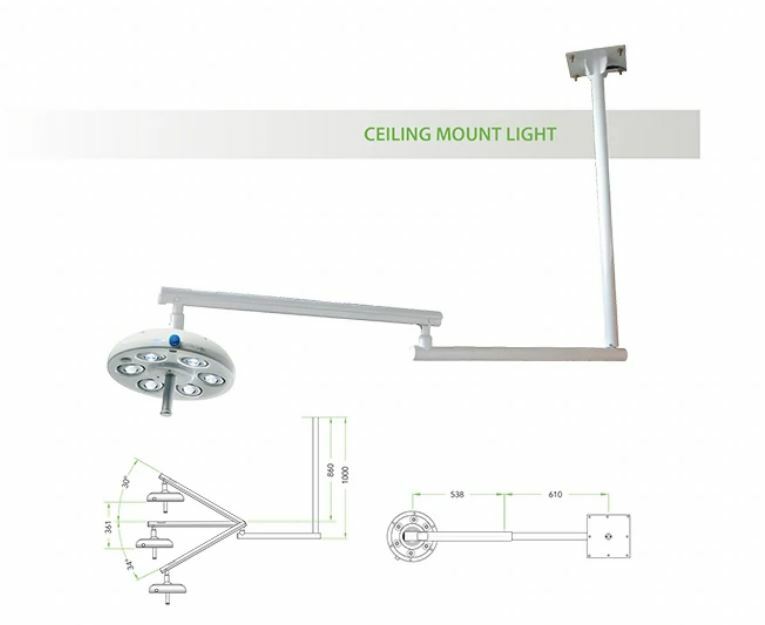 D6 HEXA : LED Dental Operatory Light D-CAM Cordless DXM