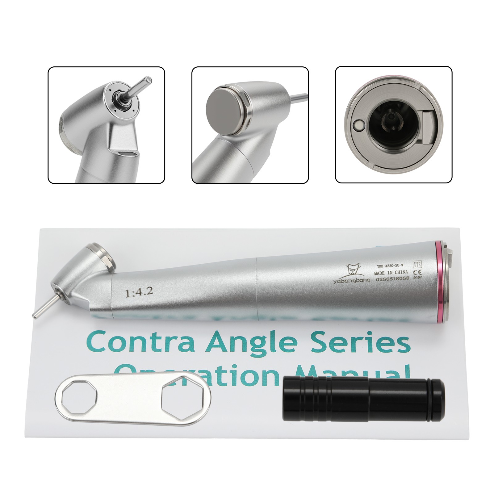 Dental 1:4.2 Increasing 45 Degree LED Contra Angle Surgical Handpiece