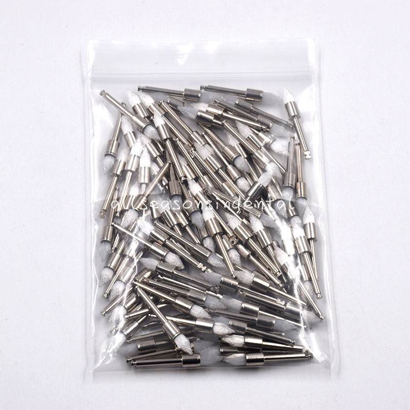 Dental Prophy Brush White Nylon Tapered Type Polishing Brush Latch 10/50/100/500