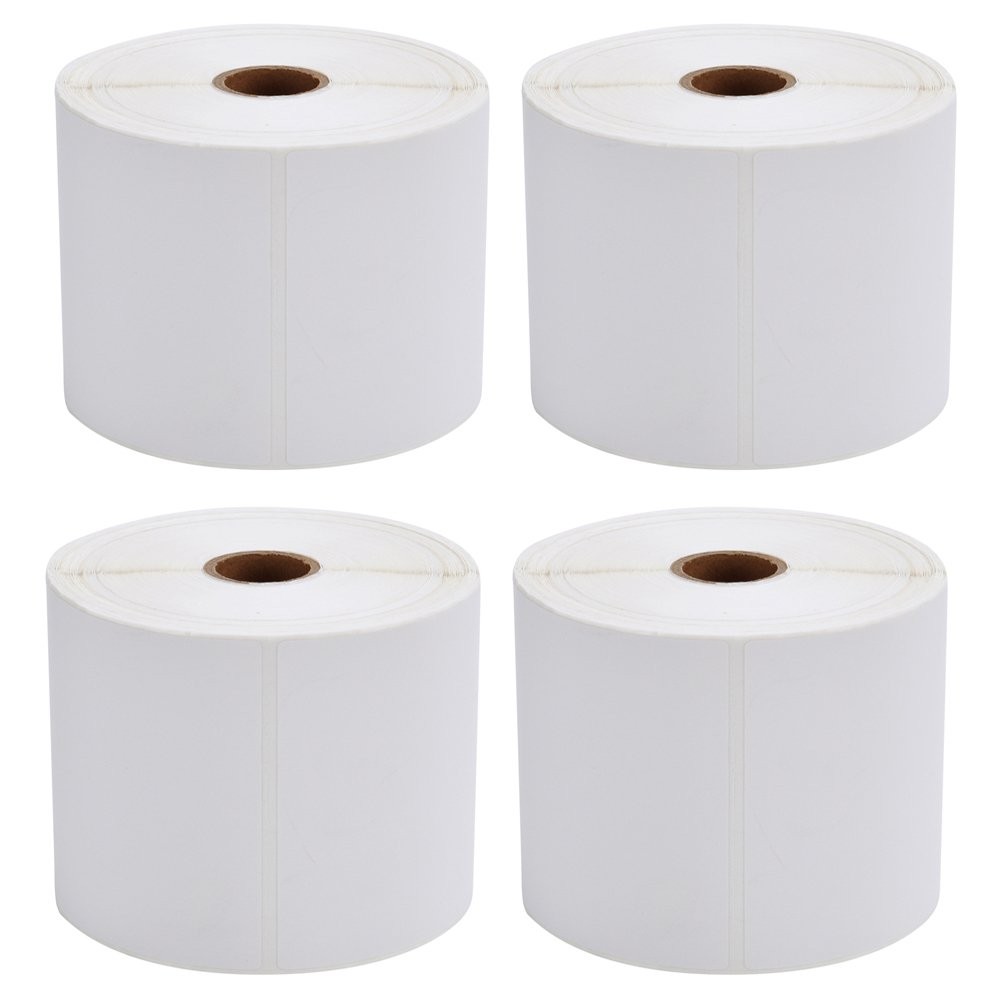 MFLABEL 4×6 Direct Thermal Shipping Labels – 4 Rolls 450 Labels/ Rolls, White