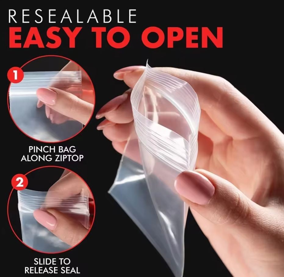 8,000 4×6 Reclosable Resealable Clear Zipper Plastic Bags 2Mil 4″x6″ inch