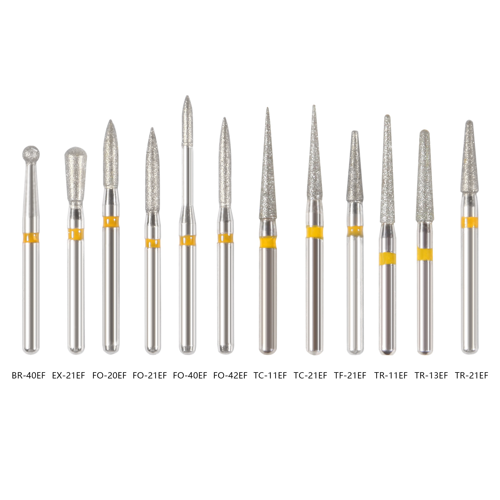 50pcs Fresas diamante Dental para agarre fricción pieza mano alta FG1.6mm 10 box