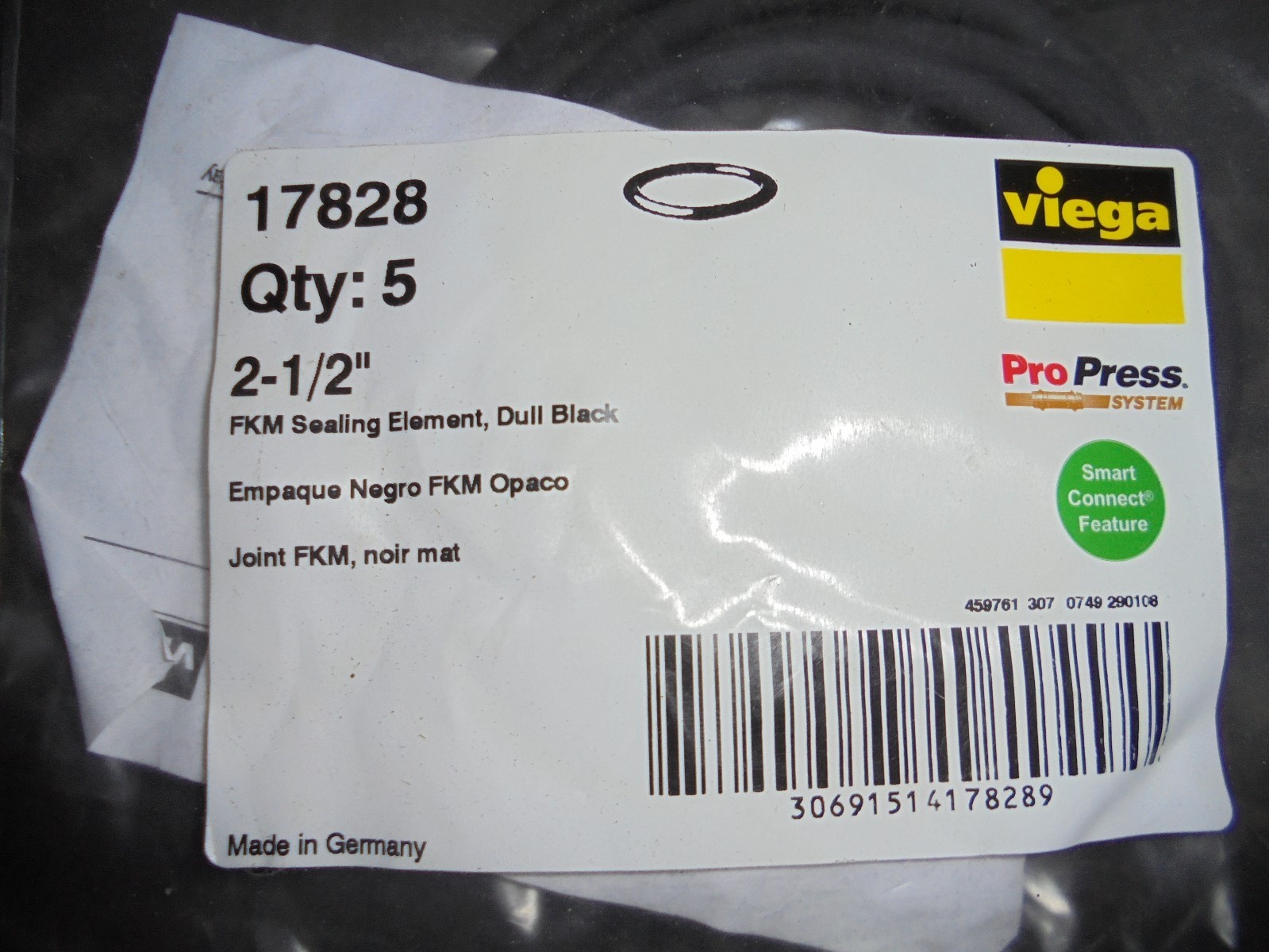 VIEGA 17828 2 1/2″ O RING QTY 5 O-RINGS PER BAG