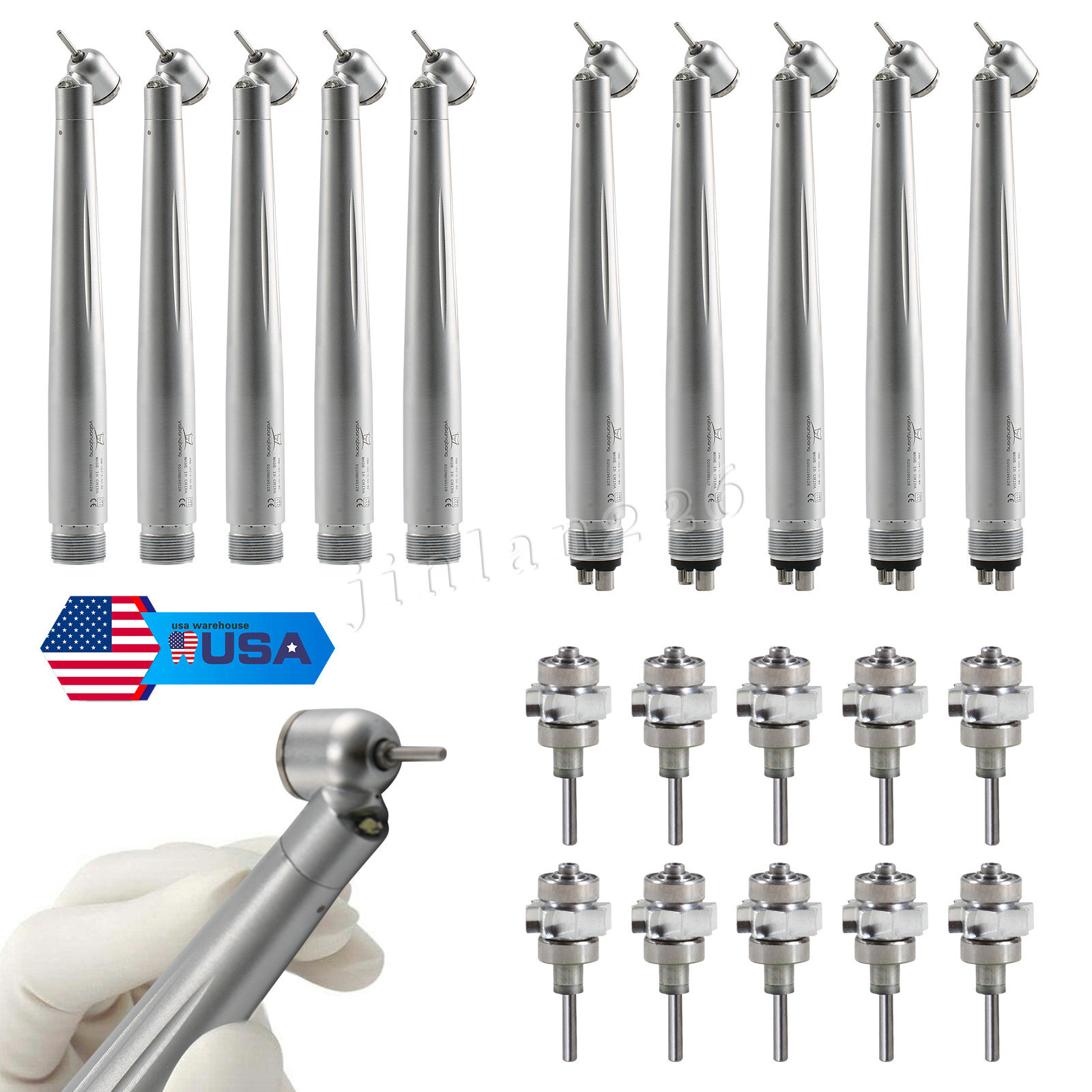 1-5*NSK PANA MAX Style Dental LED 45 Degree Surgical High Speed Handpiece 2/4H