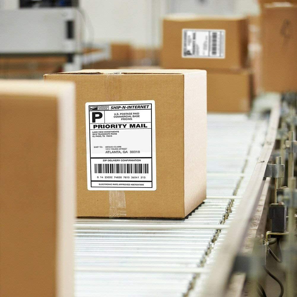 220-1100-4400 Shipping Label 8.5 x 5.5 Half Sheet 2 Per Sheet Self Adhesive USA