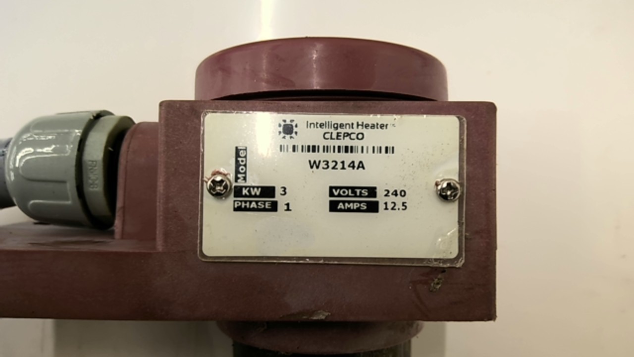 Clepco W3214A Industrial PTFE Immersion Heater 3000W 240V 22″ Immersion Depth