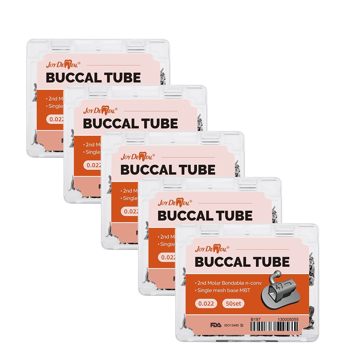 200pcs Dental Ortho Buccal Tubes 2nd Molar MBT 022 Non-Conv Mesh Base Joydental