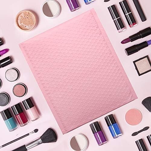 Jiaro Pack Poly Bubble Mailer Padded Envelope Mailing Bag 8.5×12 25Pc Light Pink
