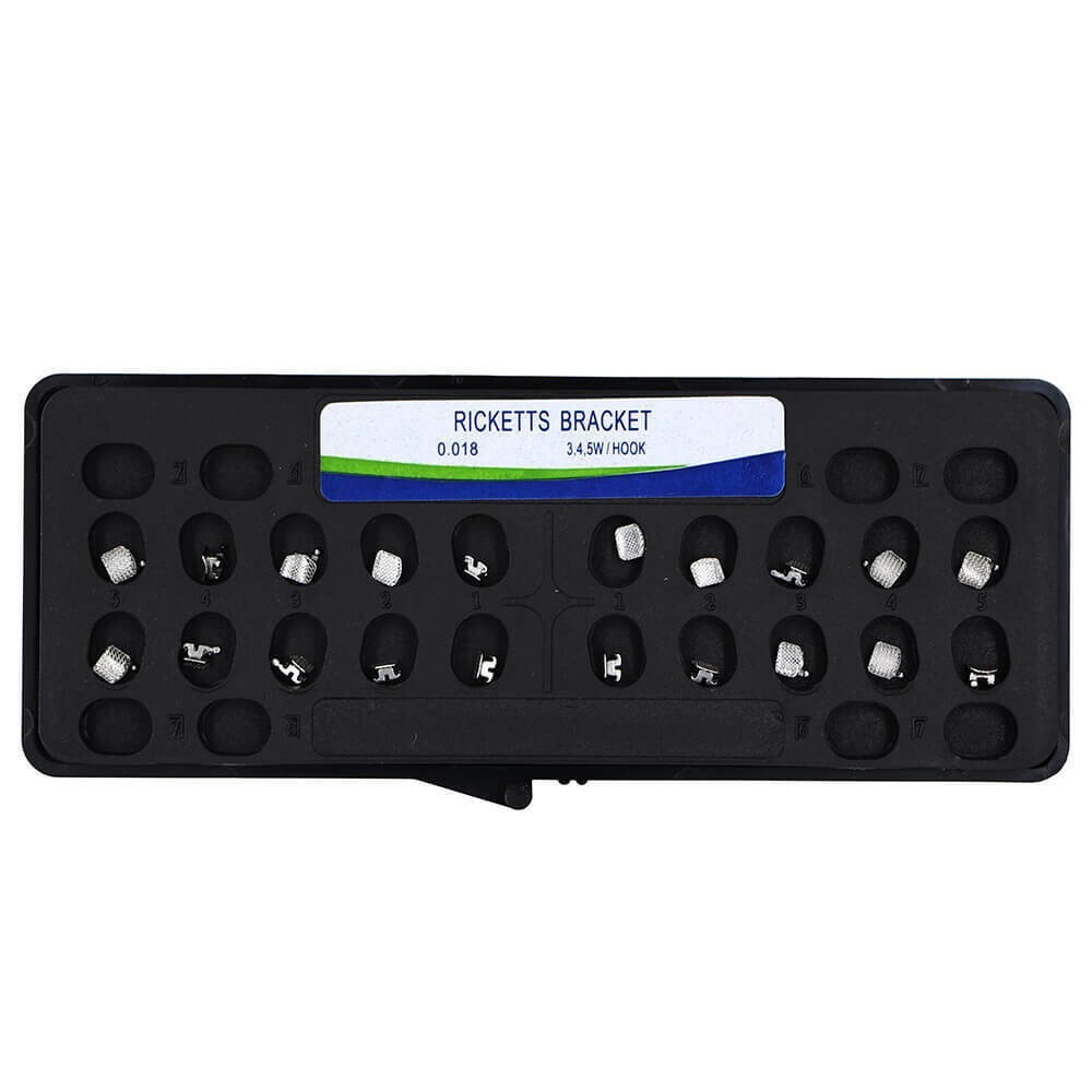 5×Dental Orthodontic Ricketts Bracket Braces Roth 018 3-4-5 Hooks 20PCS/Kit