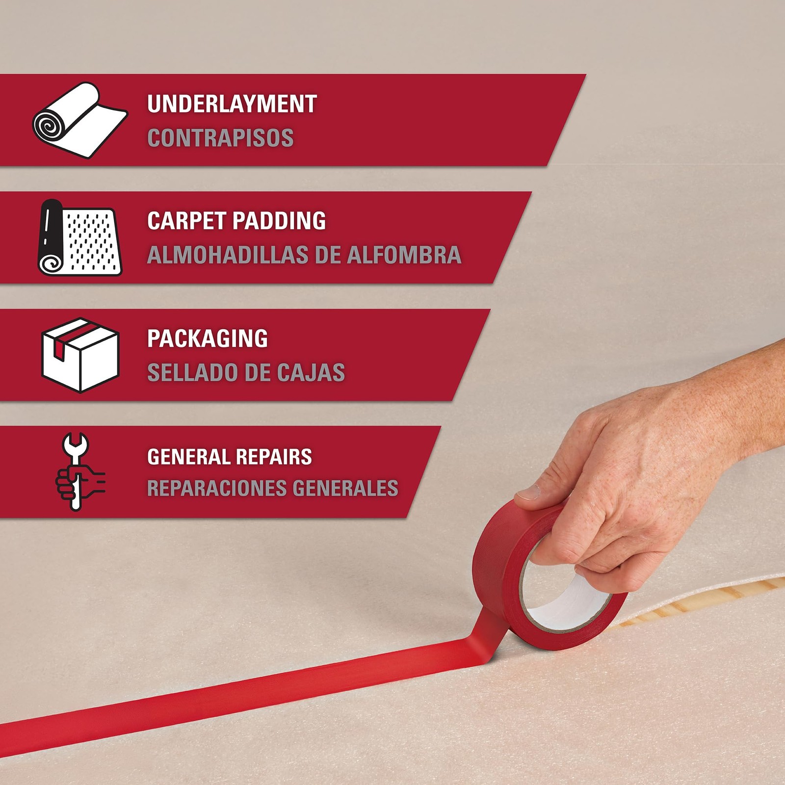 50-040 Underlayment Seam Tape 100 ft. Red