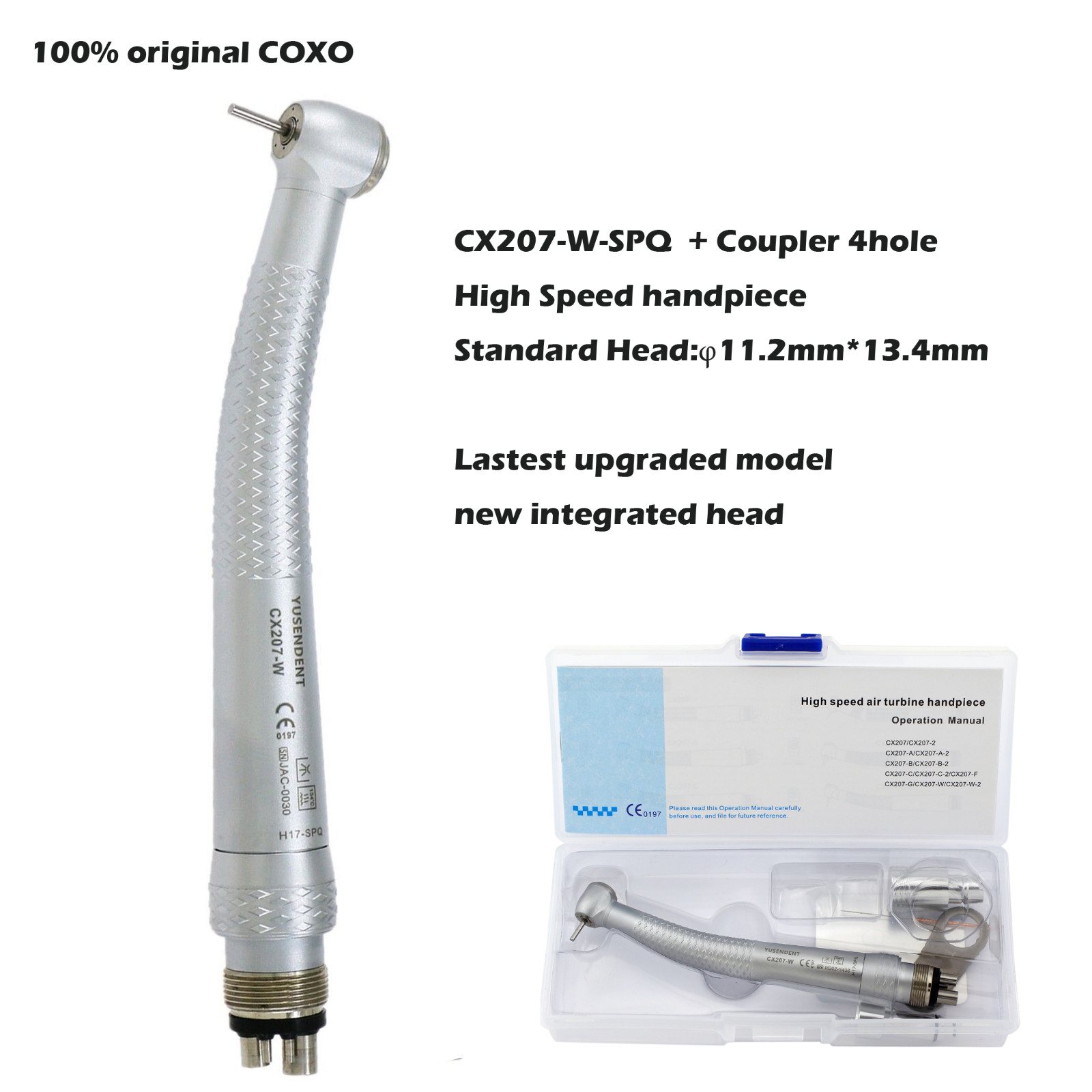 COXO Dental High Speed Handpiece & Coupling Sinol Style 4 Hole Standard Head
