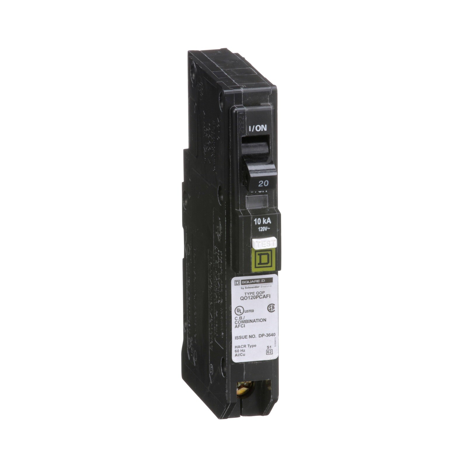 QO120PCAFI Lot Of 10 Square D AFCI Arc-Fault Circuit Breaker 20A Plug-on Neutral
