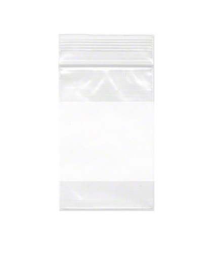 Dazzling Displays 2 Mil 2″ x 3″ Resealable Poly Bags with White Block – 100