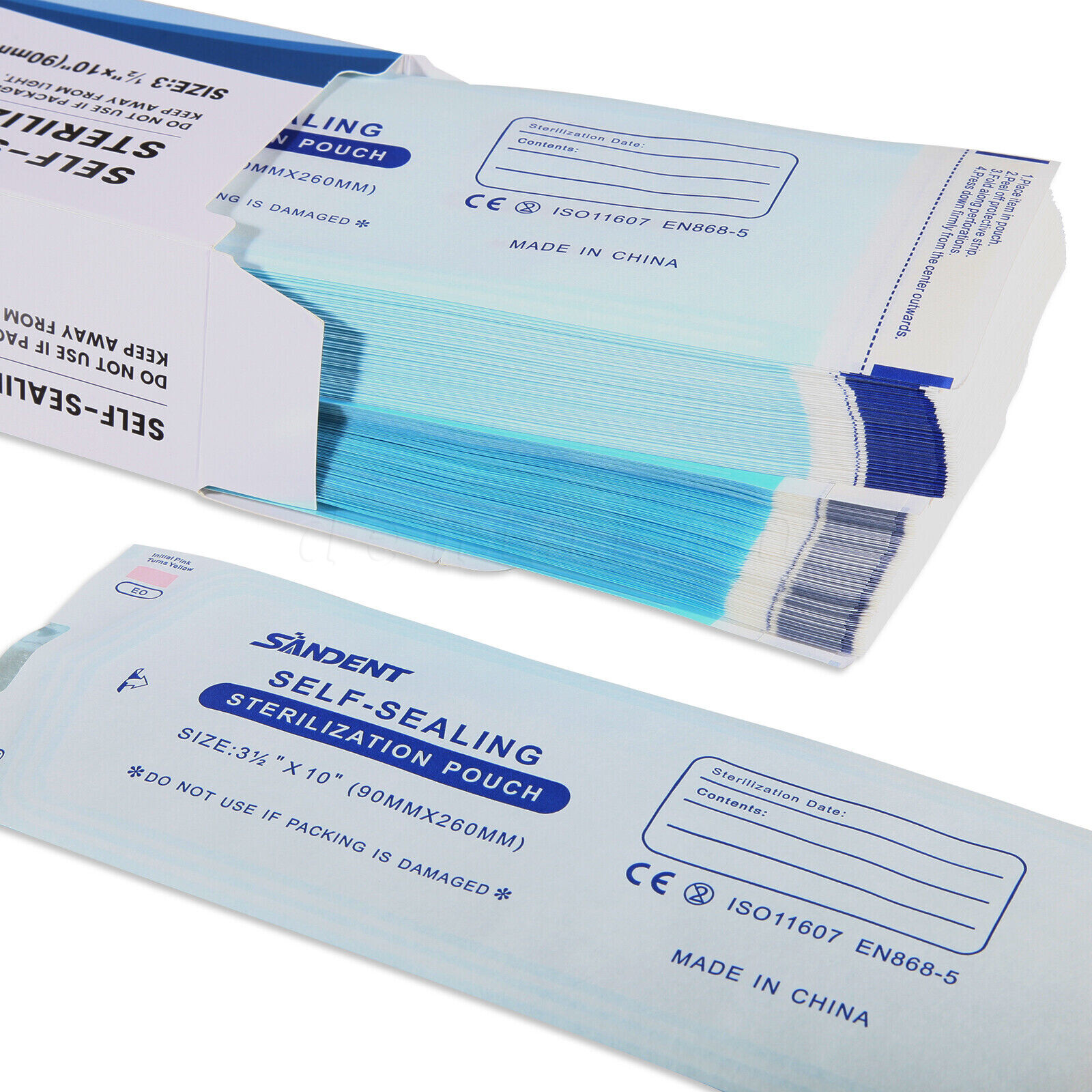 up to 10000 Sterilization Pouches 3.5″ x 10″ Dental Medical Self Seal Pouch Bag