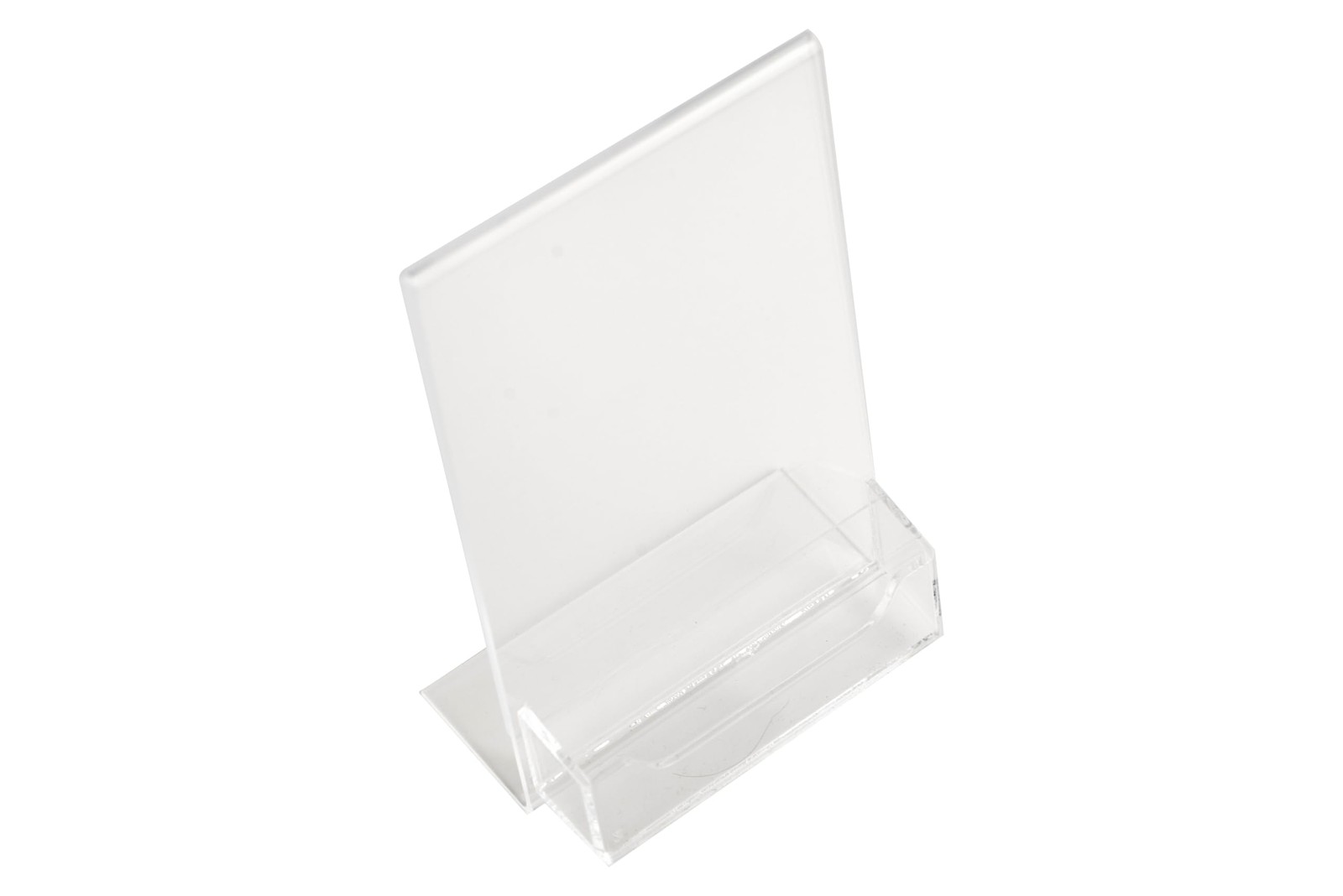 Dazzling Displays 6-Pack Acrylic 4×6 Slanted Sign Holders with Business Clear