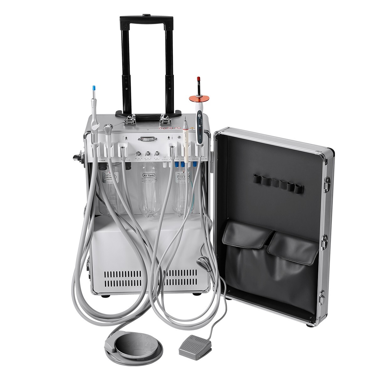 FDA Portable Dental Mobile Delivery Unit With Air Compressor Strong Suction 4H