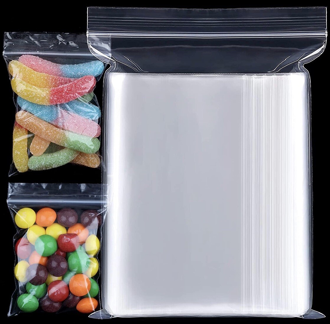 1000 Pieces – 2”x3” Clear Poly Zip Lock Storage Bags 2 Mil Reclosable Bags New