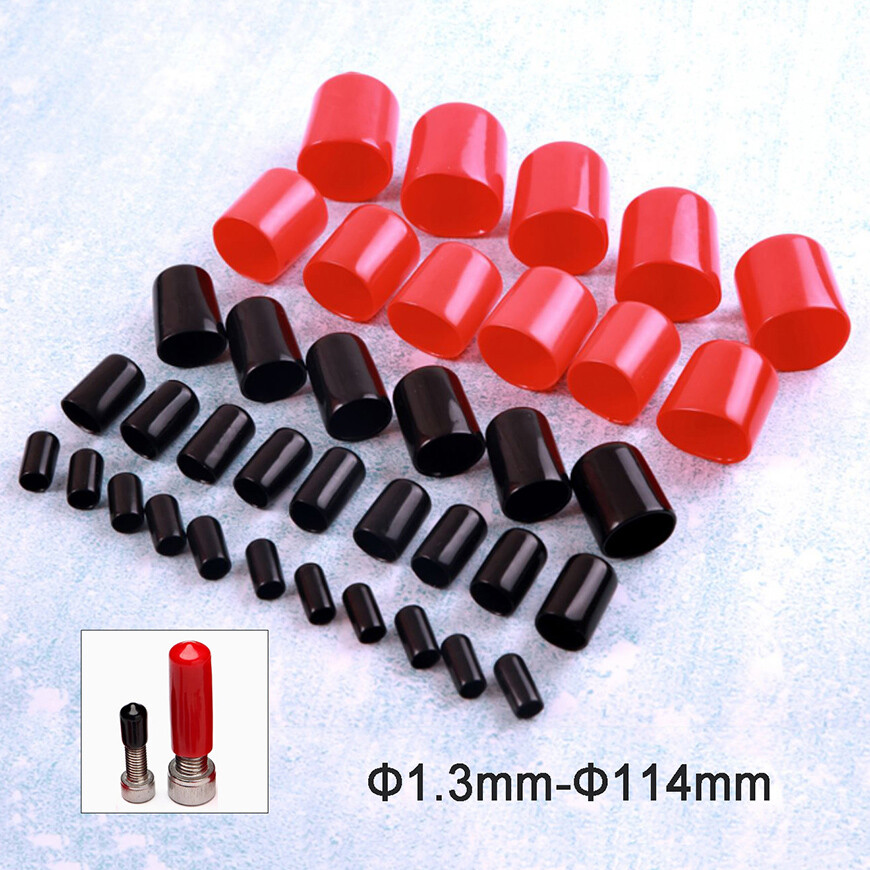 End Cap Rod Bar Screws Vinyl Rubber Plastic Thread Cover Caps Φ1.3mm-Φ114mm