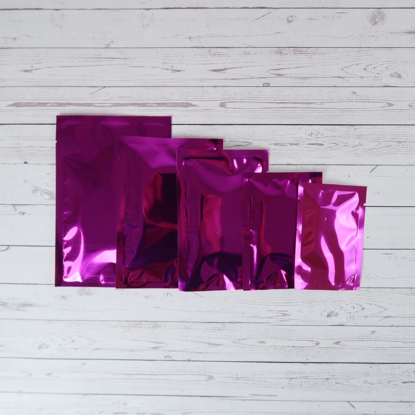 100/500 Rose Purple Mylar Foil Sample Size SlickSeal™ Flat Open Fill Packet