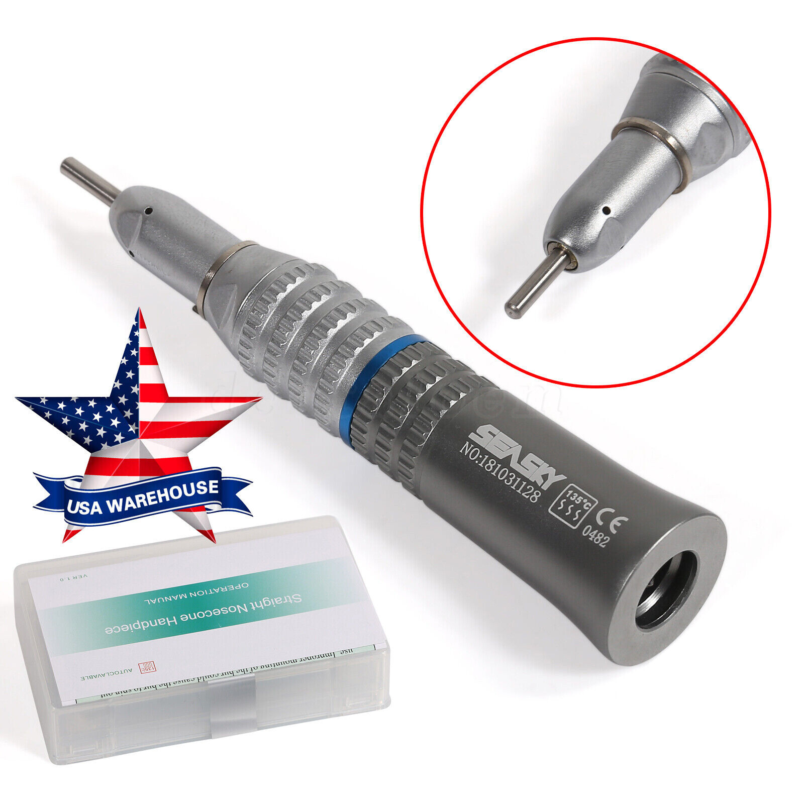 NSK Style Dental Pana Max LED High low Speed Handpiece 2 Hole Air Turbine kit SS