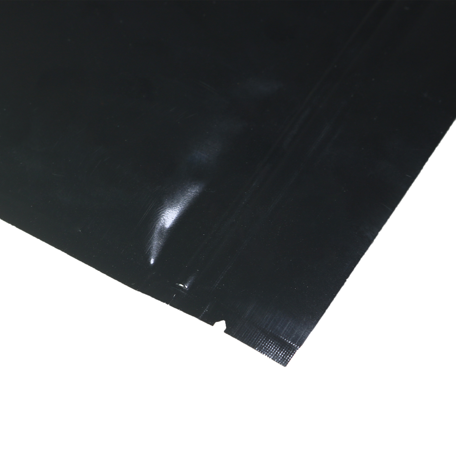 100/500 Glossy Black Smell Proof Mylar Foil Bags Resealable Zipper Seal Pouch