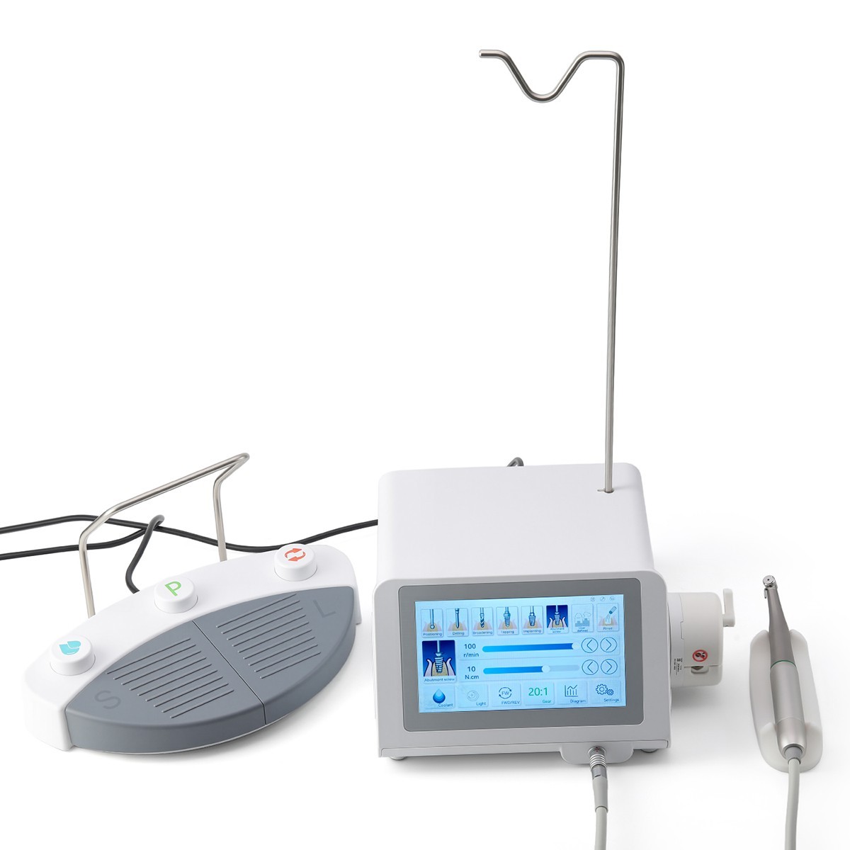 AZDENT Dental Surgical Implant System Motor Touch Screen+20:1 LED Handpiece